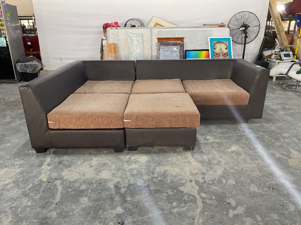 Leather LShaped Sectional 5 Seater Modular Sofa / Sofa Modular
