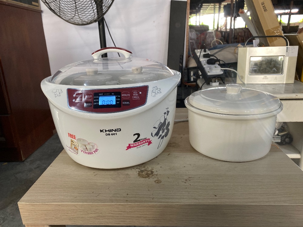 Khind Double Boiler + 3 Ceramic Boiler Bowls DB601 / Khind Double