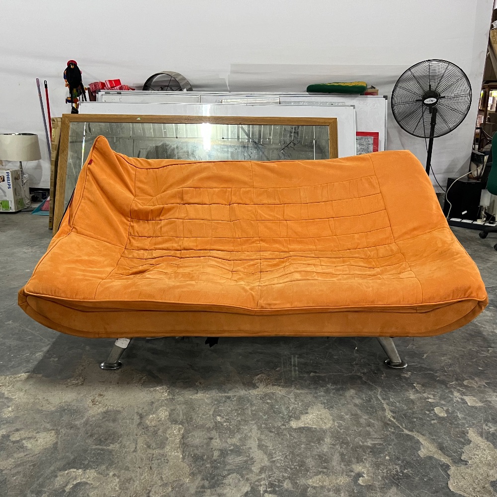 Lorenzo Fabric Sofa Bed Orange Colour
