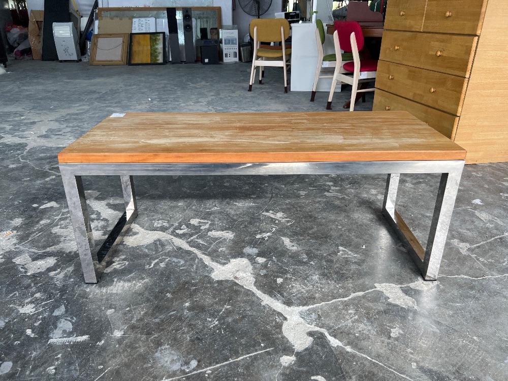 Wooden Metal Frame Coffee Table - Unearth Store