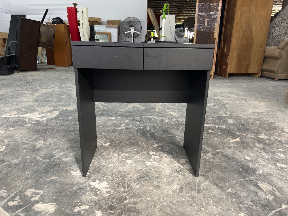 Wooden Dressing Table with Retractable Mirror Black Colour / Meja Solek