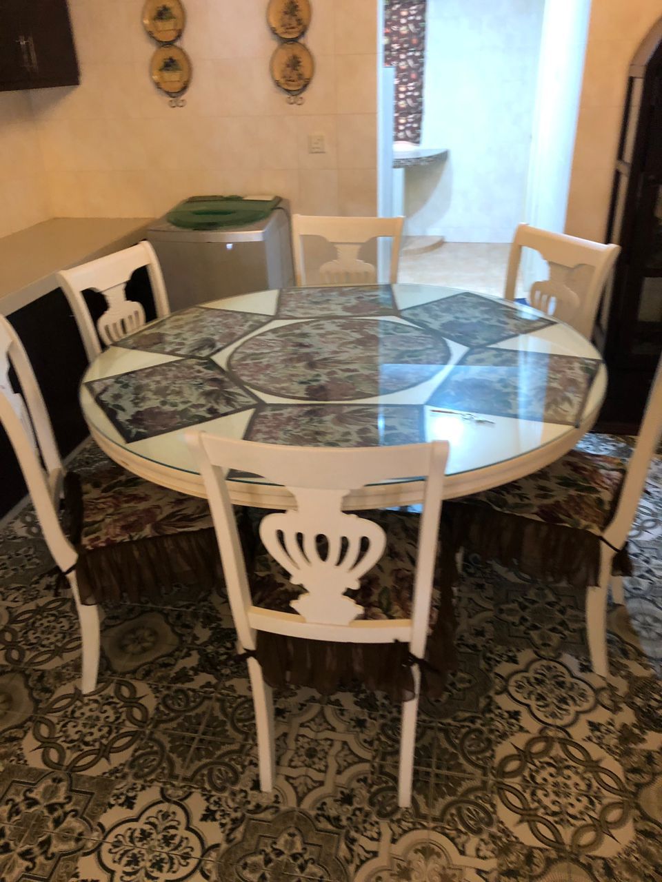 White Wooden Dining Chairs With Cushion - Unearth Store