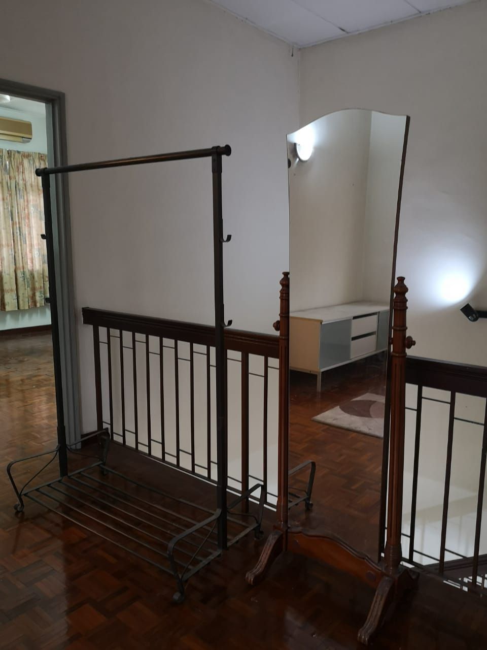 stand mirror with solid wood frame - Unearth Store