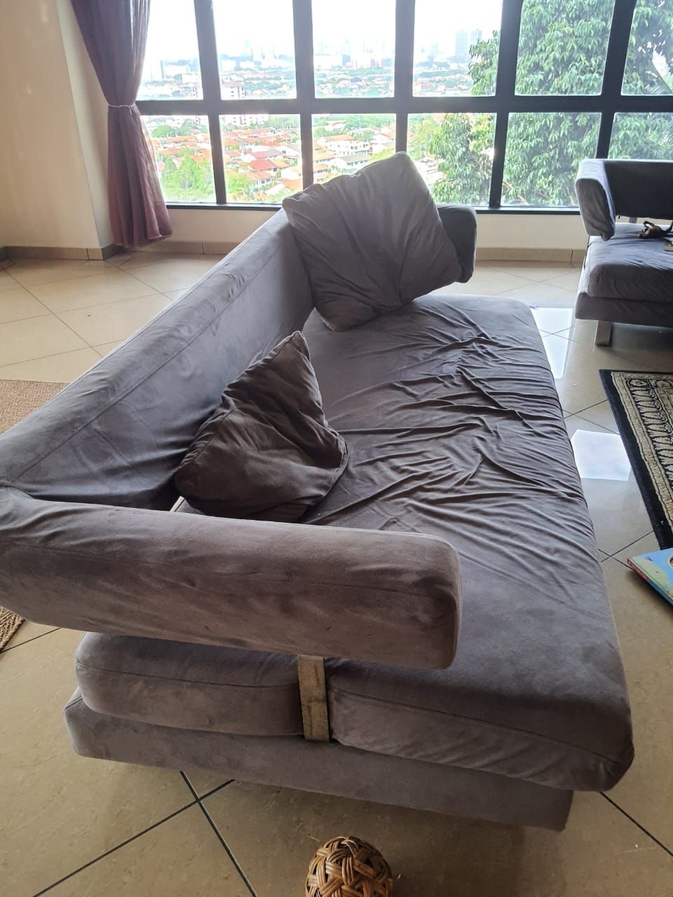 Grey 3-Seater Sofa - Unearth Store