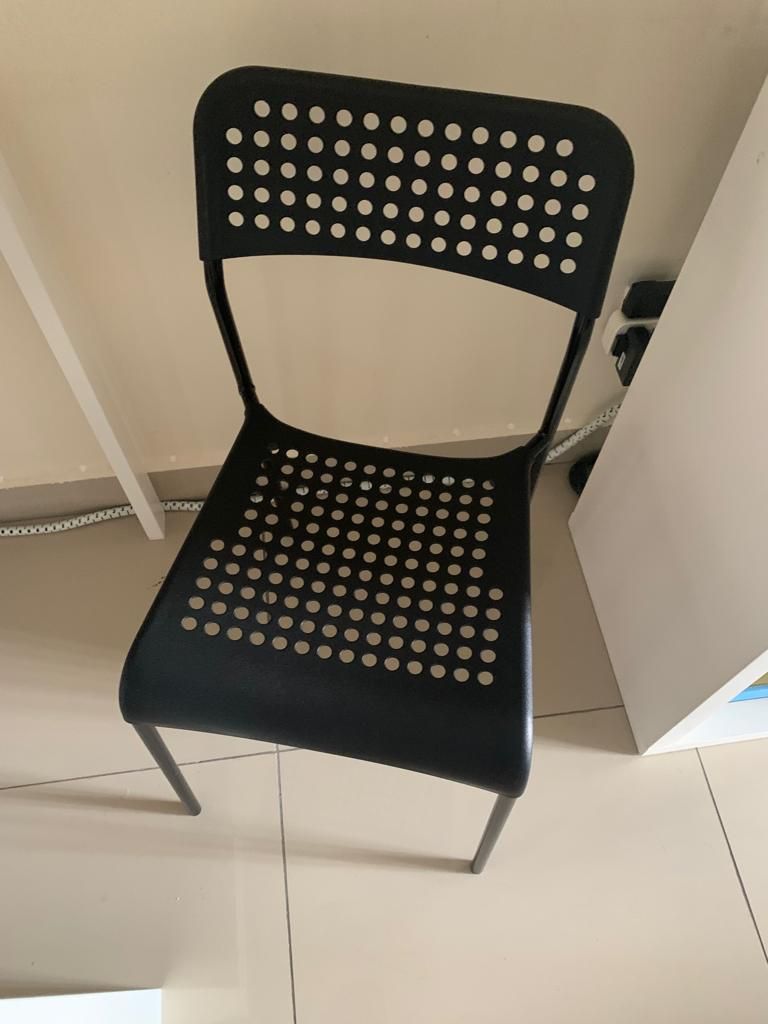 Black Plastic Metal Chair Unearth Store