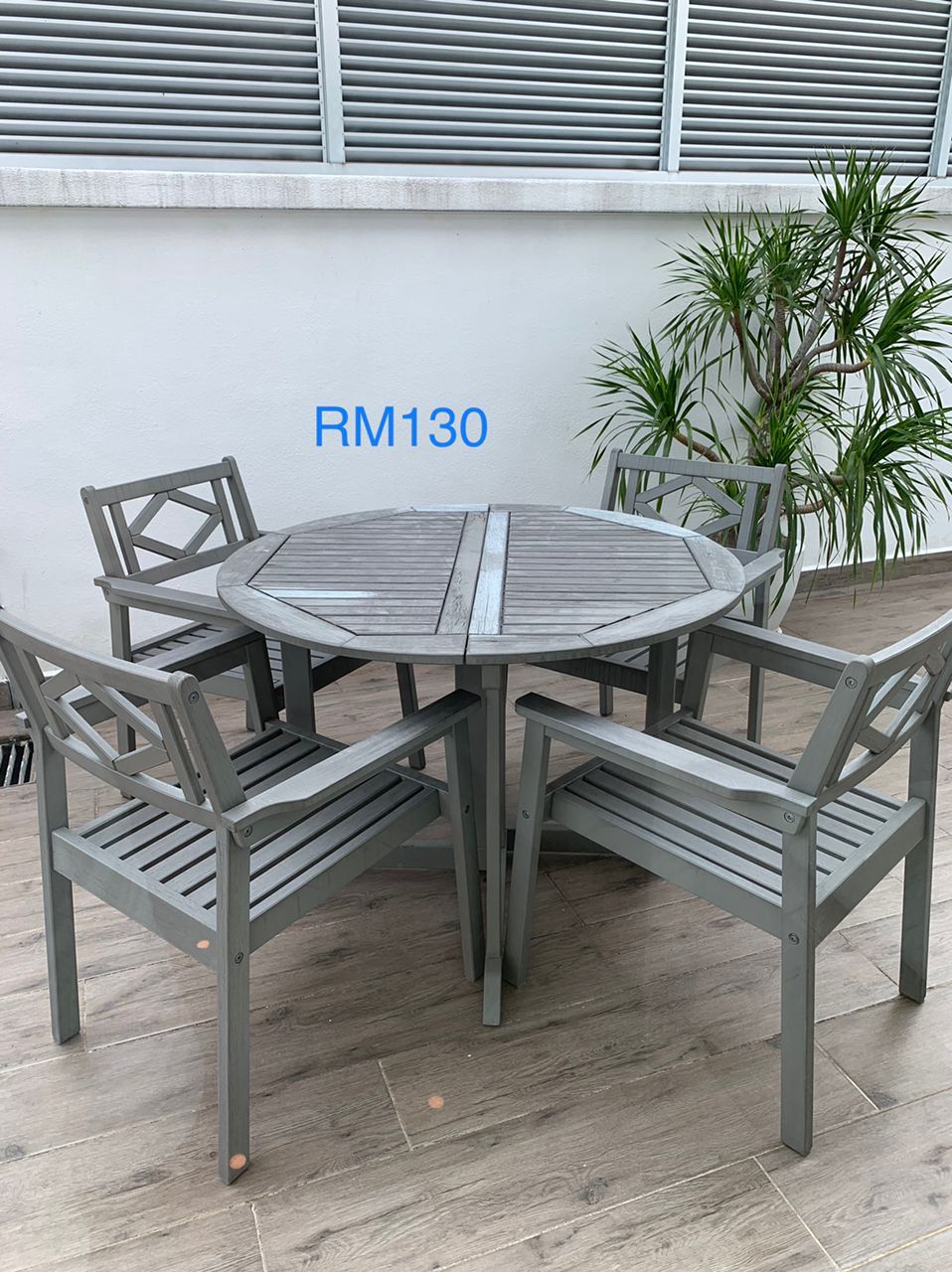 Grey Wooden Garden Armchair Unearth Store