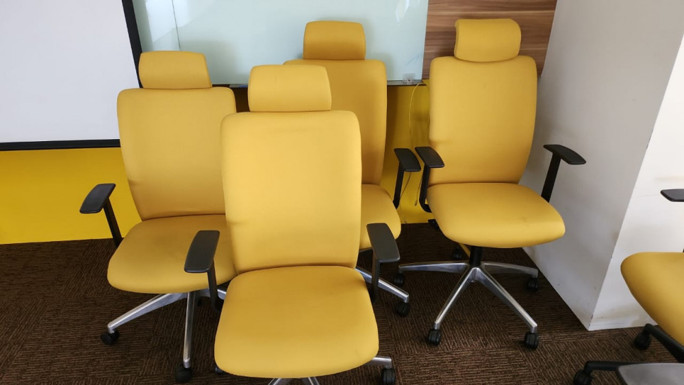 Yellow Office Chair (w Headrest) Unearth Store