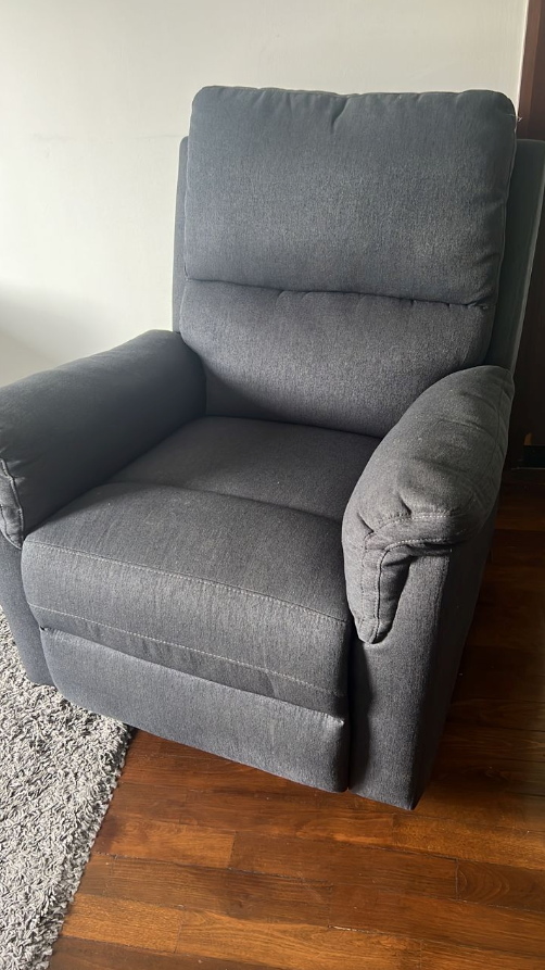 Grey Fabric Recliner Armchair Unearth Store