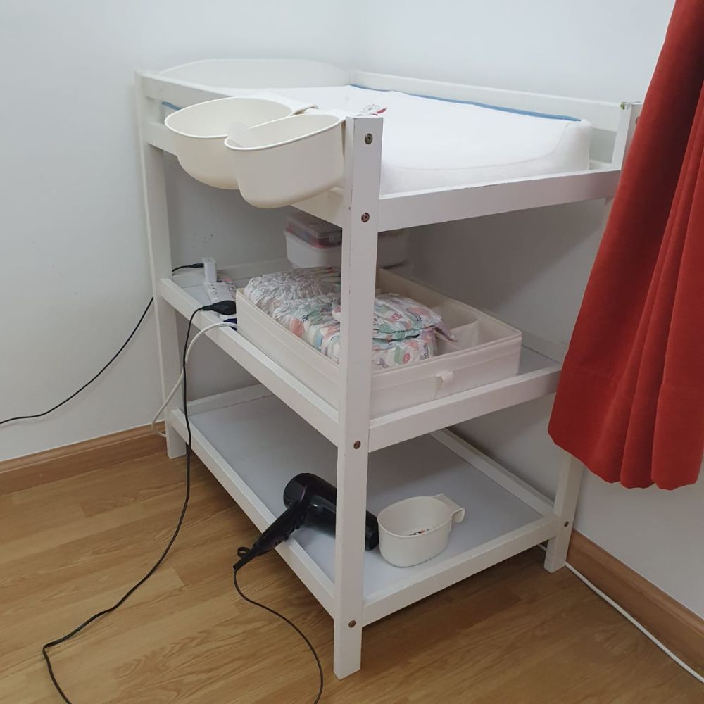 White Wooden Baby Change Table Unearth Store
