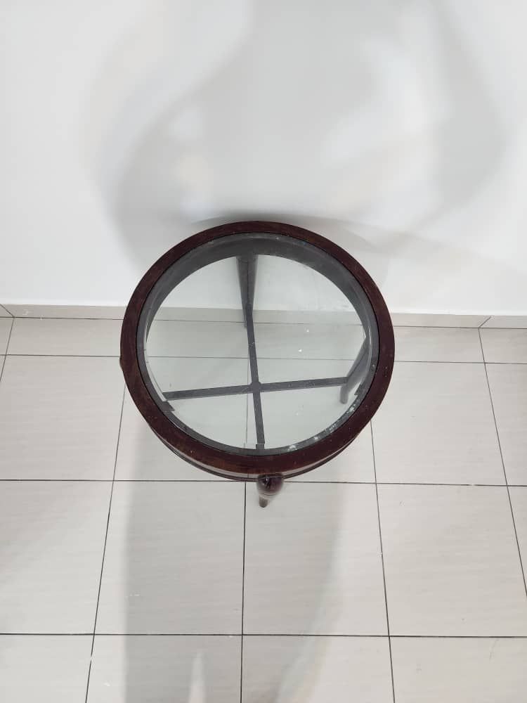 Glass Top Wooden Side Table Unearth Store