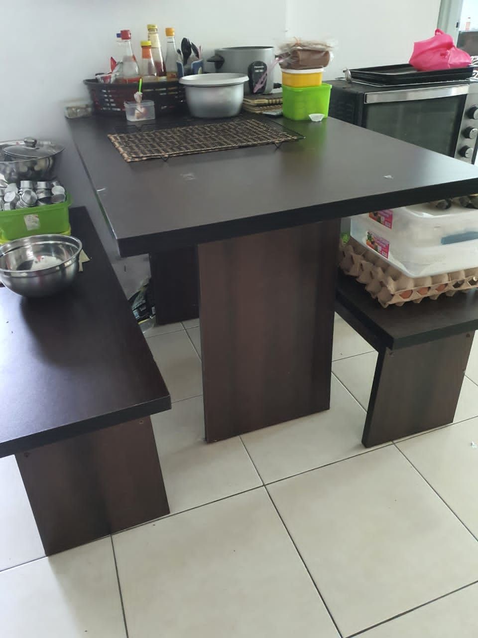 Wooden 4-seater Dining Table - Unearth Store
