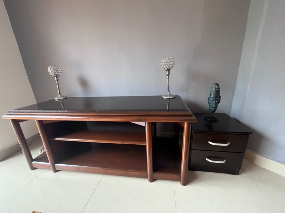 Dark Wooden Bedside Table - Unearth Store