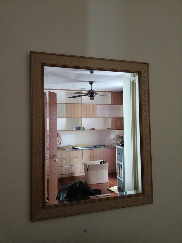 White Wooden Frame Mirror - Unearth Store