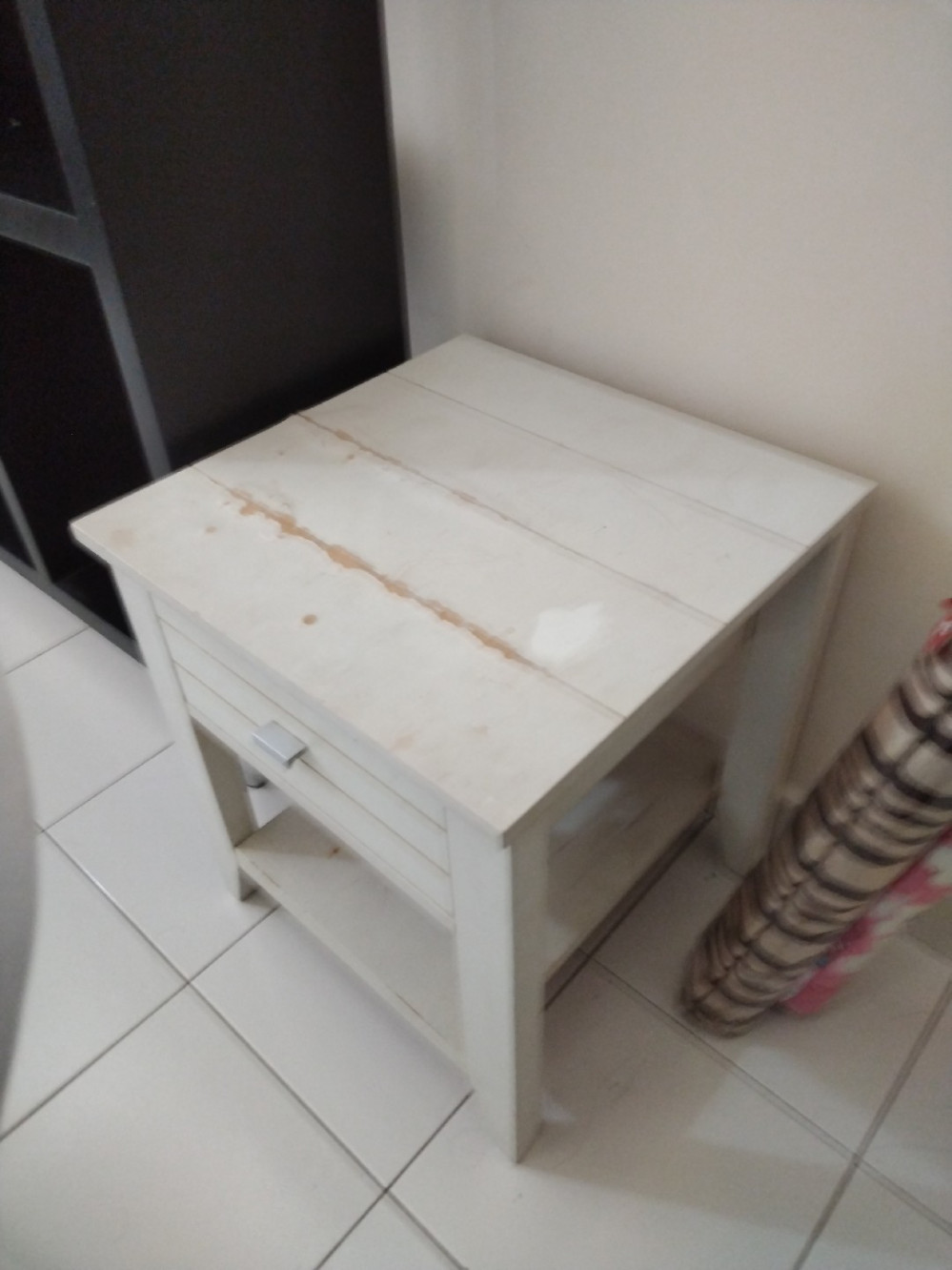 White Wooden Side Table Unearth Store