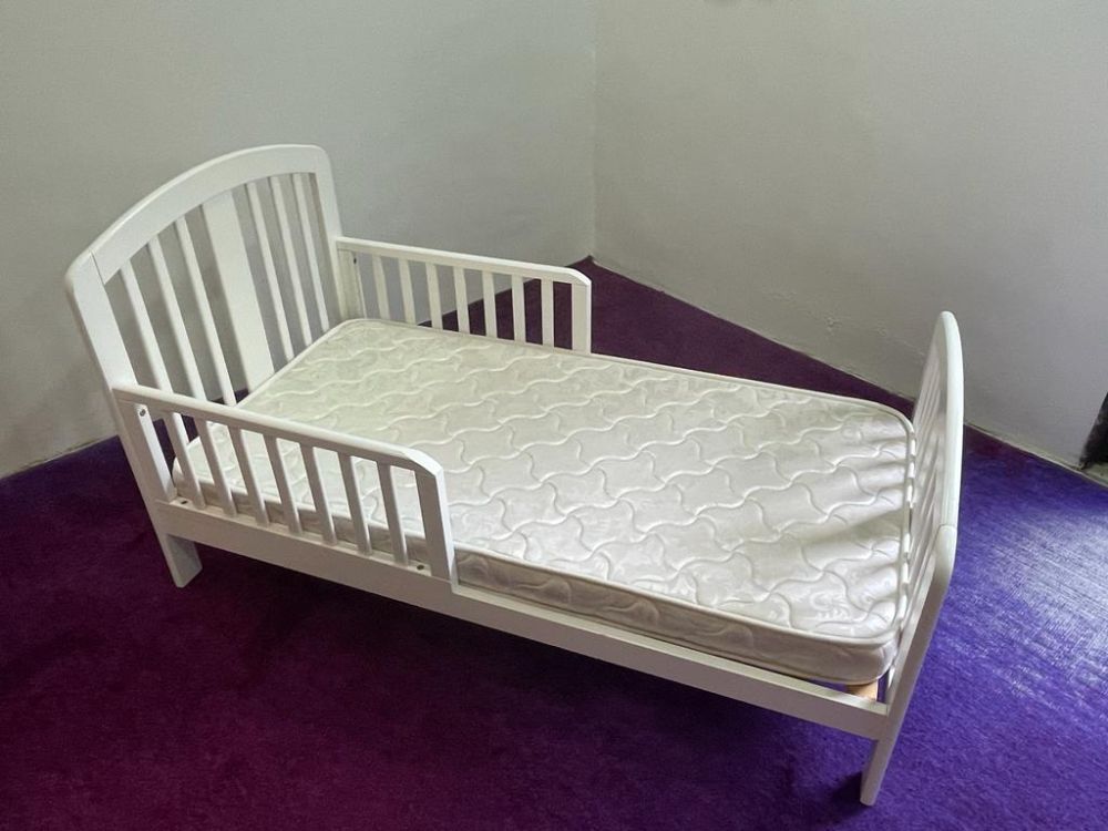 White Wooden Children's Bedframe Unearth Store