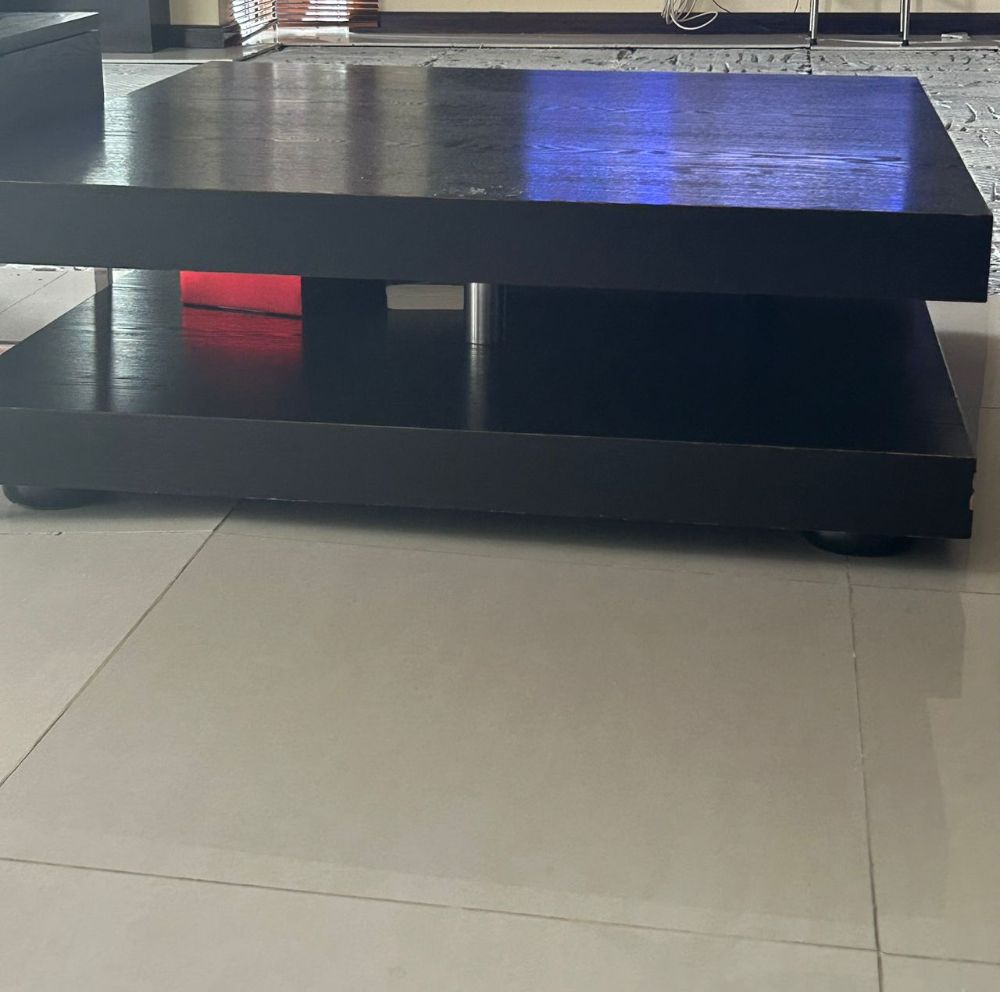 Black Solid Wood Coffee Table - Unearth Store