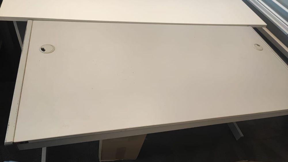 Grey Wooden Office Desk - Unearth Store