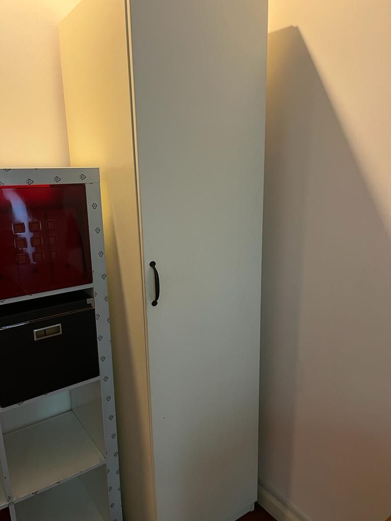 Wooden Tall 1 Door White Colour / Tinggi Kayu 1 Pintu