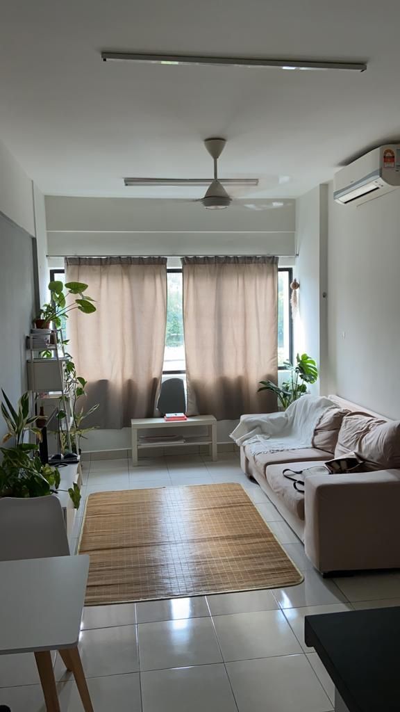 (donation) Beige Fabric 2seater Sofa Unearth Store