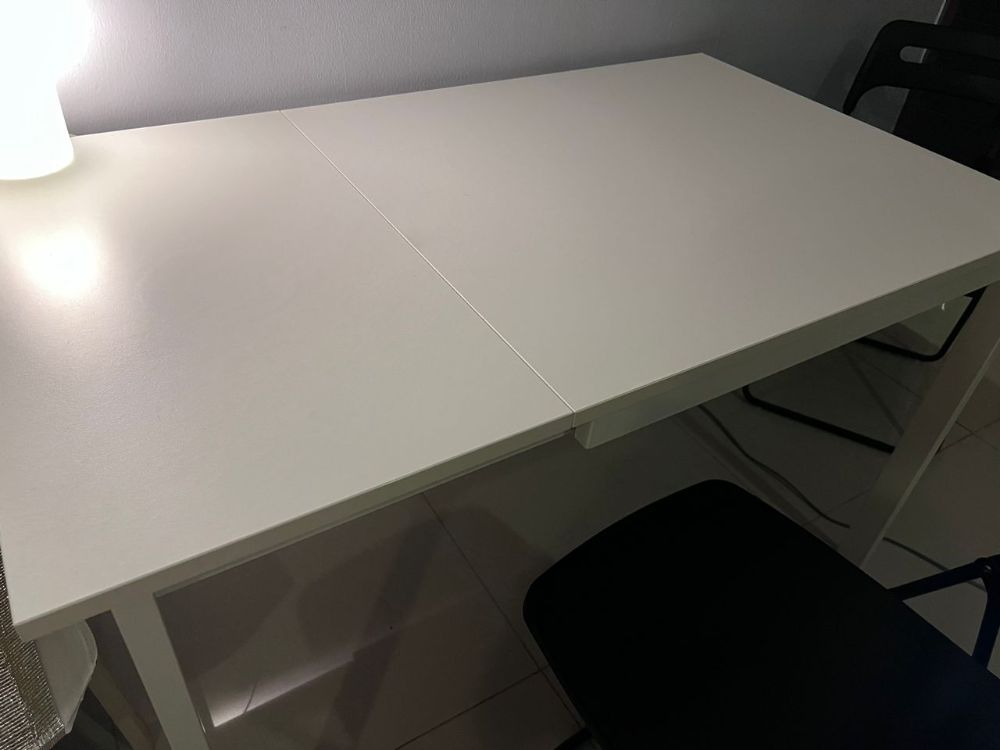 IKEA White Wooden Extendable Dining Table Unearth Store