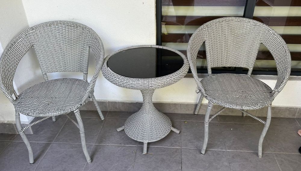 Grey Rattan Armchair - Unearth Store