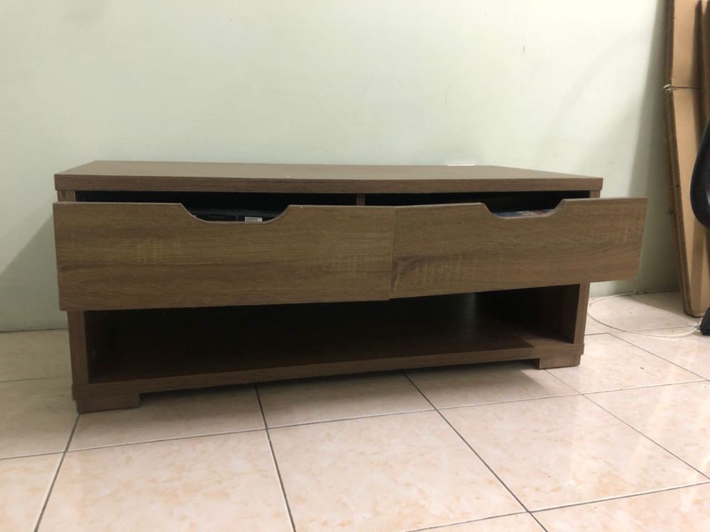 wooden tv console table | meja konsol TV kayu - Unearth Store