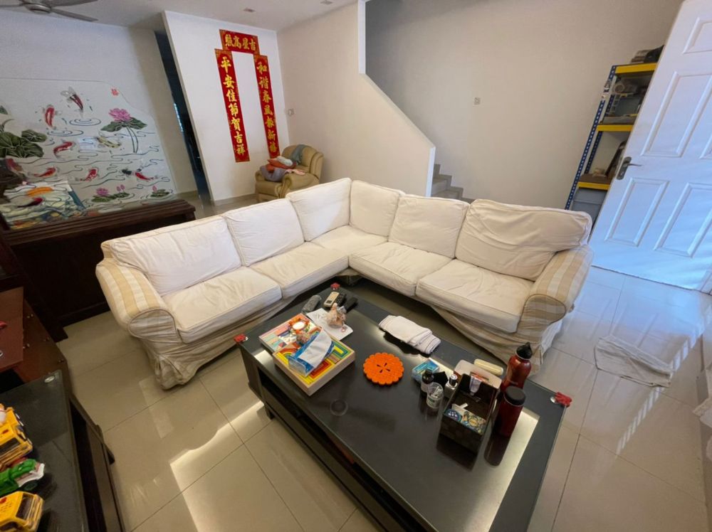 5 Seater L Shape Fabric Sofa White Colour Sofa Fabrik L Shape 5 5 Seater L Shape Fabric Sofa White Colour Sofa Fabrik L Shape 5