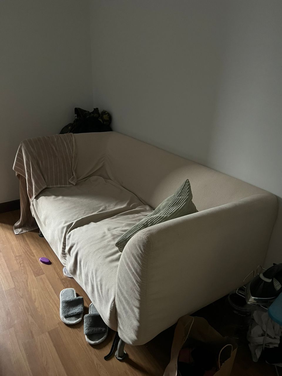 (donation) Grey Fabric 2seater Sofa Unearth Store