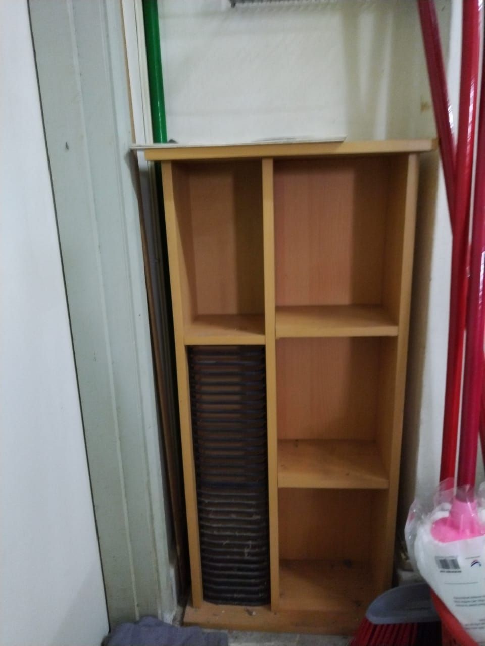 Brown Wooden 3 Tier Bookcase with CD Rack / Rak Buku 3 Tingkat Kayu ...
