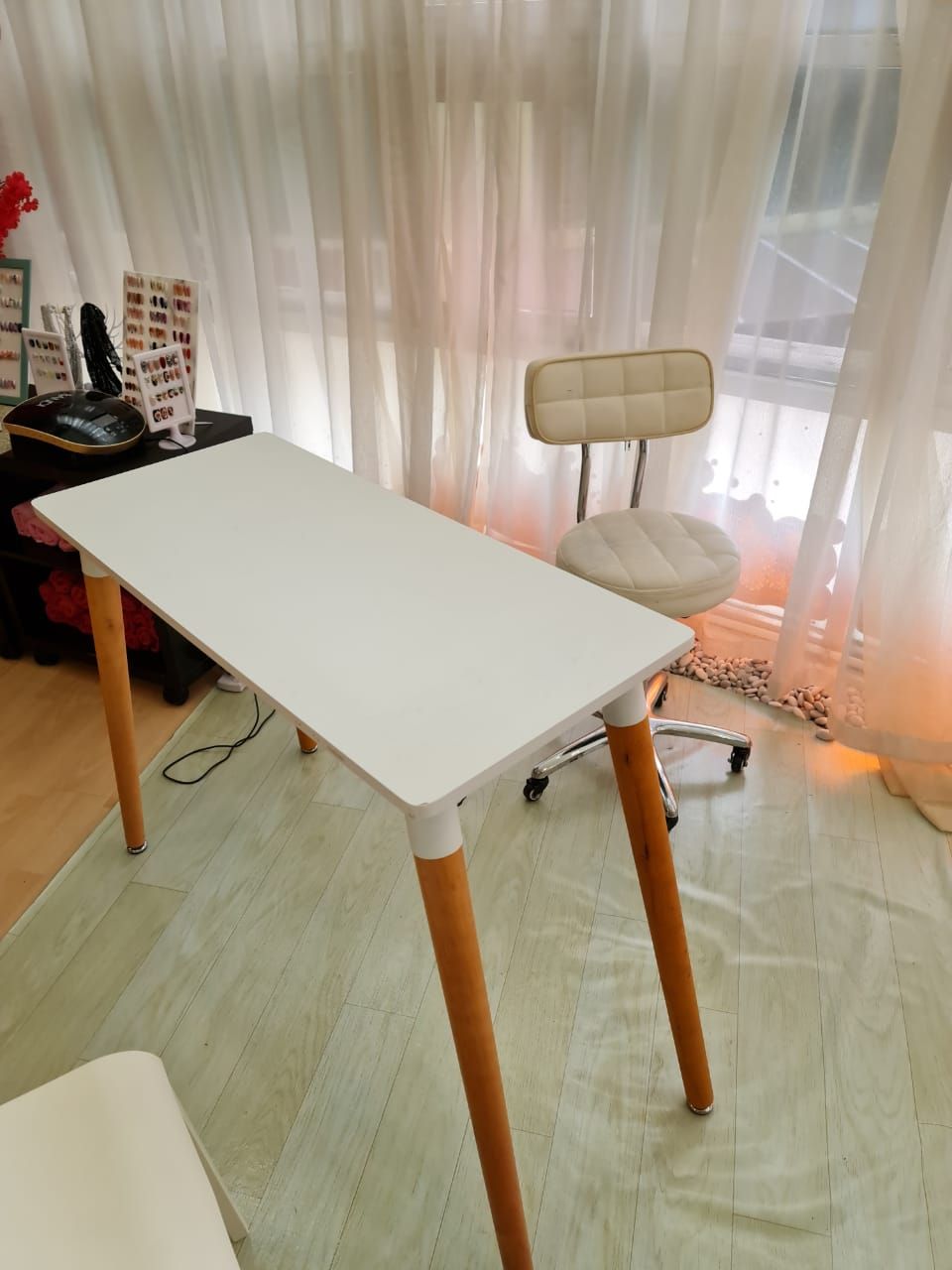 Red Wooden Work Desk / Meja Kerja Kayu Merah - Unearth Store